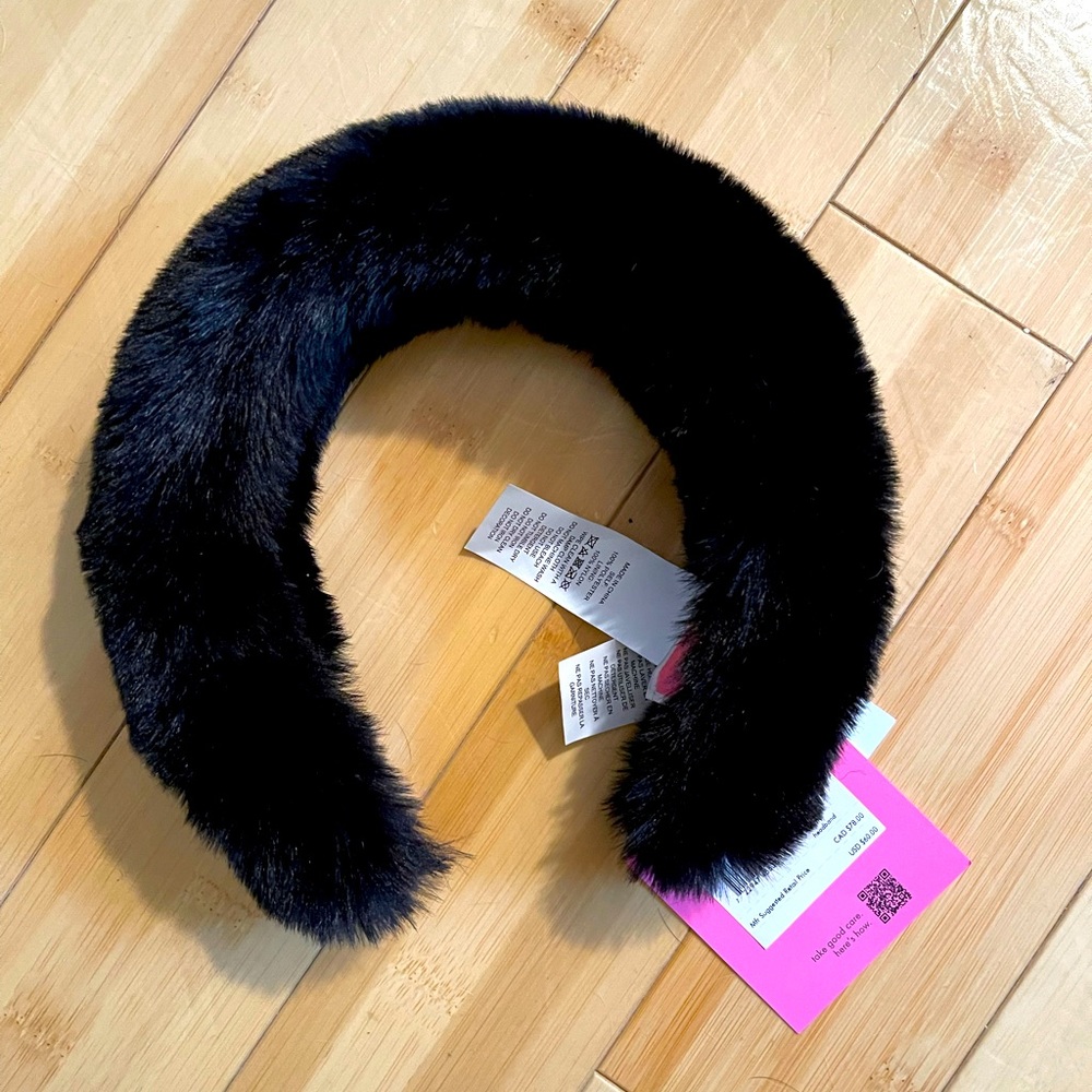 Kate Spade  Faux Fur Headband- NEW